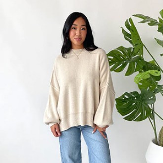 Grey Bandit  Martha Sweater in Taupe