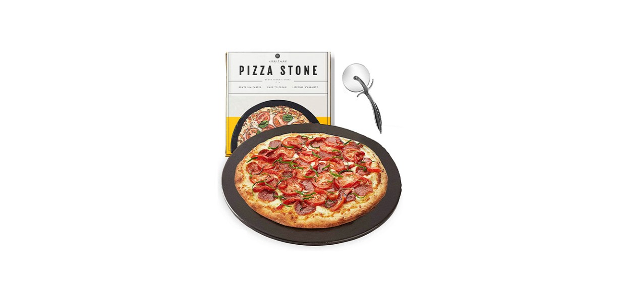 Best Heritage Black Ceramic Pizza Stone Best Heritage Black Ceramic Pizza Stone