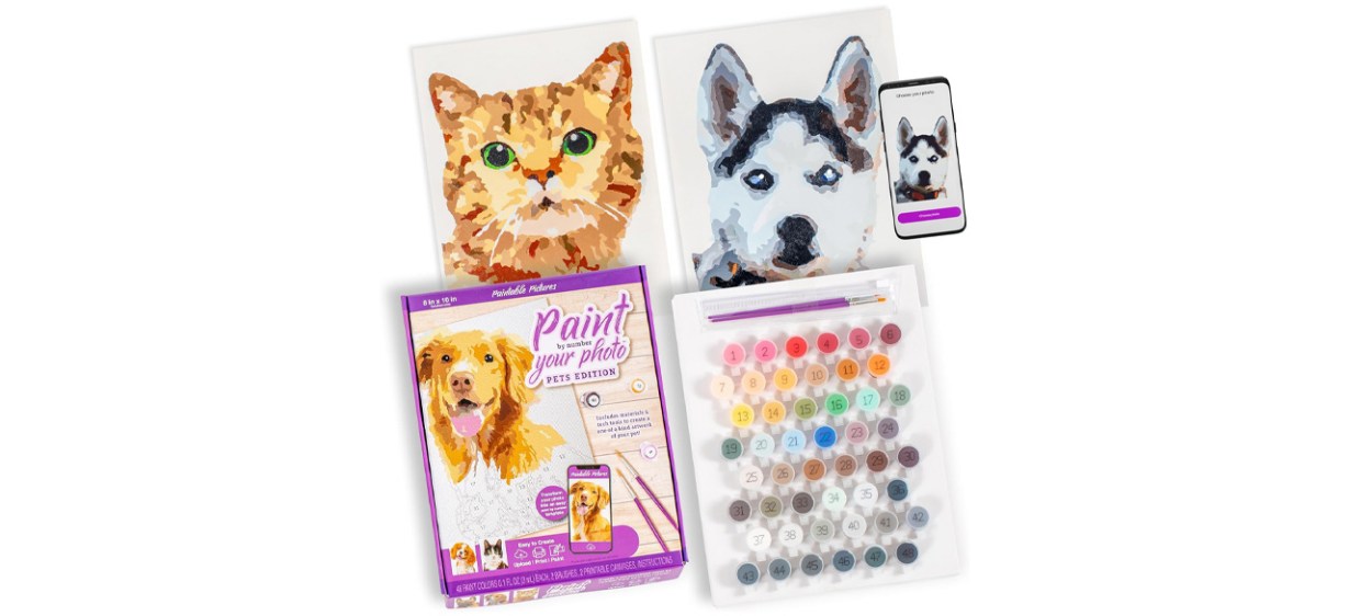 Paintable Pictures Paint Your Photo by Number: Pets Edition