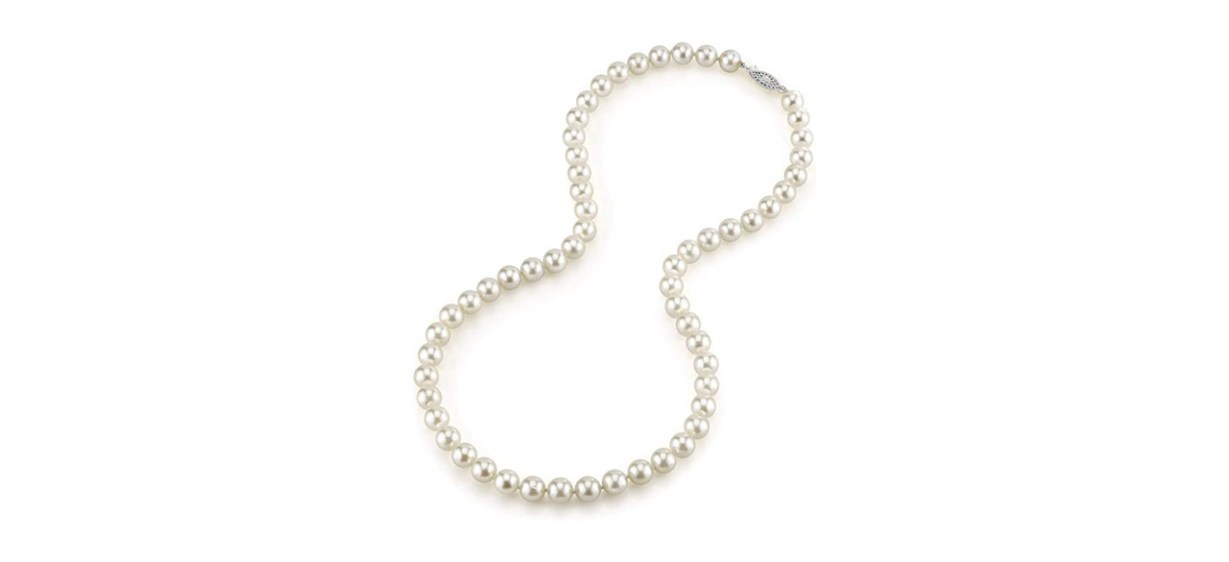 Best The Pearl Source 14K Gold Pearl Necklace