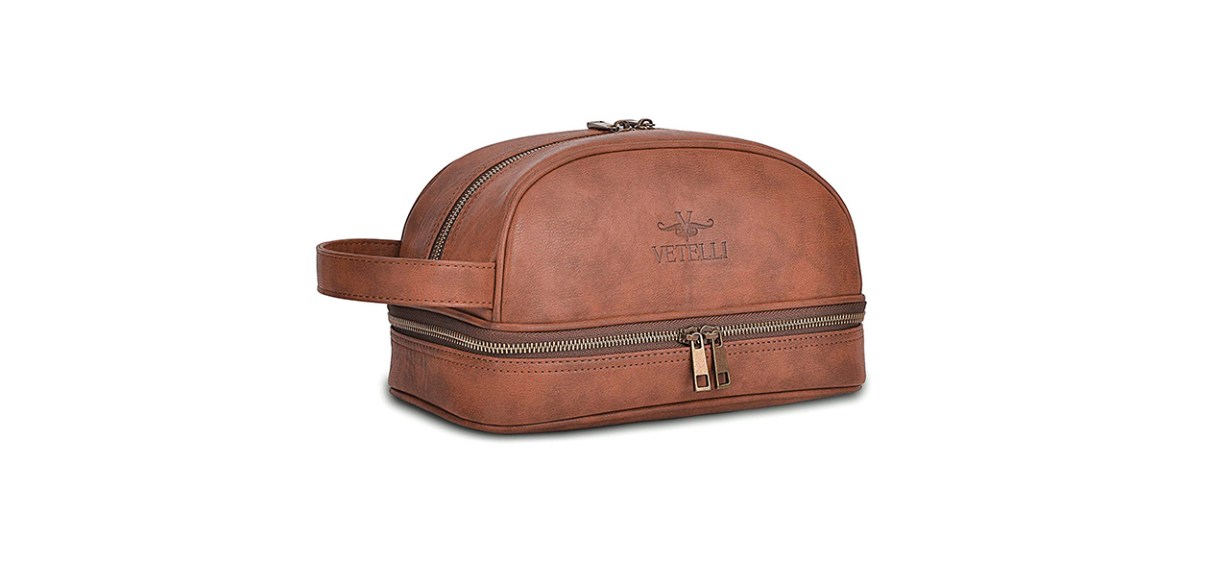Best Vetelli Classic Leather Toiletry Bag Best Vetelli Classic Leather Toiletry Bag