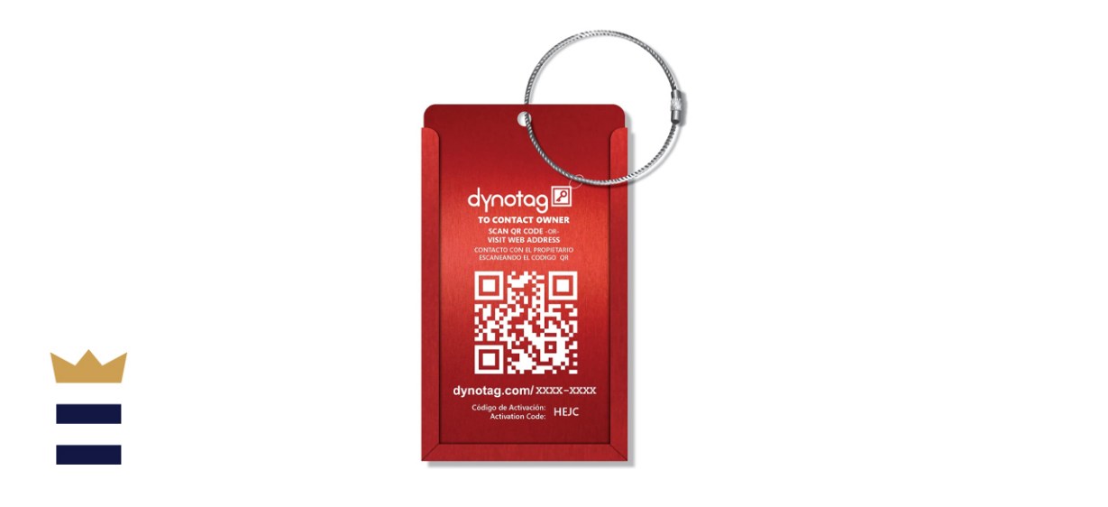 Dynotag Web Enabled Smart Aluminum Convertible Luggage ID Tag