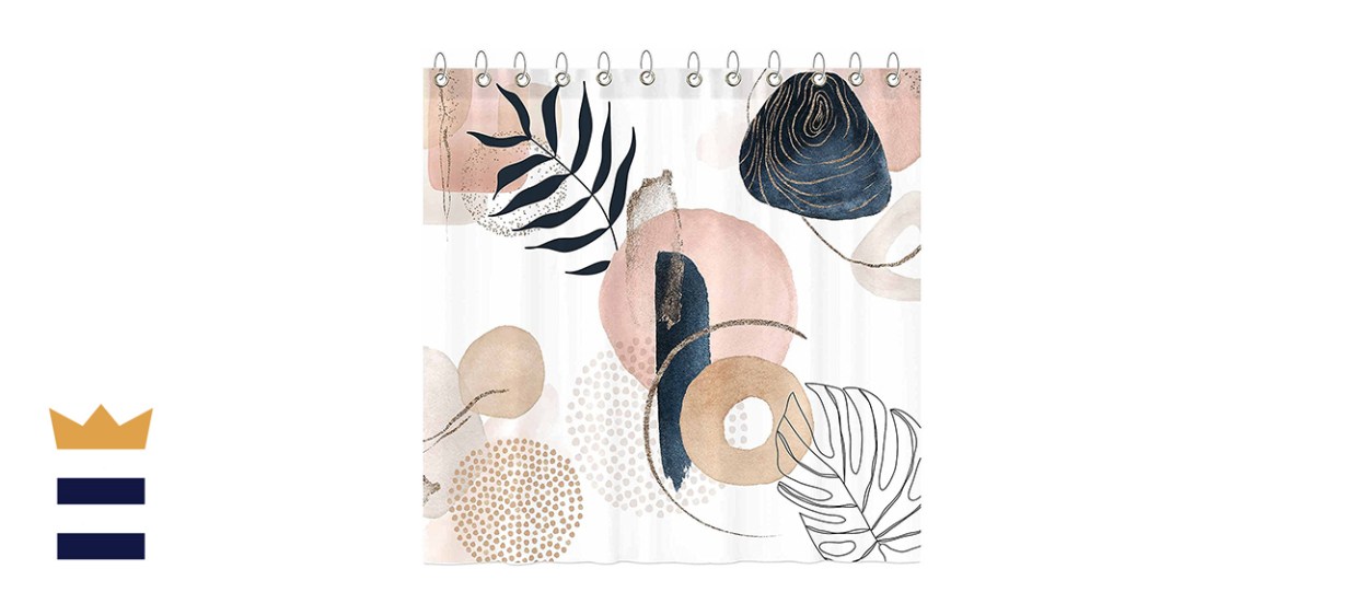 Funnytree Abstract Mid Century Shower Curtain Set