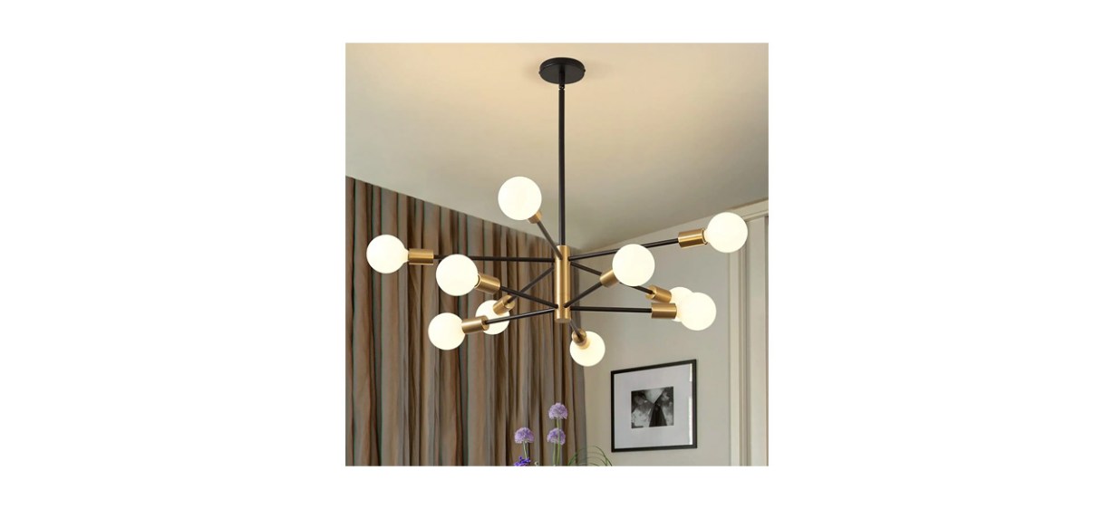 Home-Best Kai Site Modern 10-Light Sputnik Chandelier