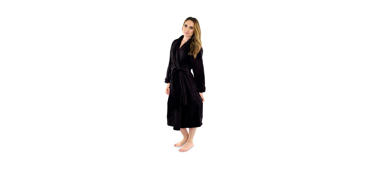 NY Threads Womens Fleece Bathrobe NY Threads Womens Fleece Bathrobe