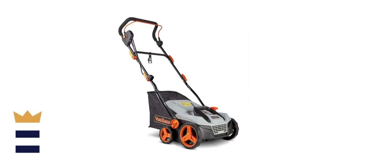 VonHaus Two-in-One Electric Lawn Dethatcher Scarifier And Aerator