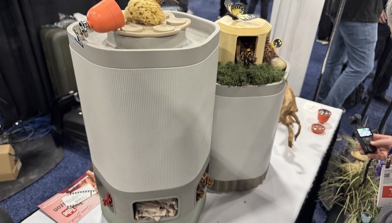 A Wonder Block product on a table to demonstrate how it works.