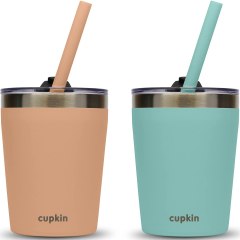 Cupkin Stackable Stainless Steel Toddler Straw Cups