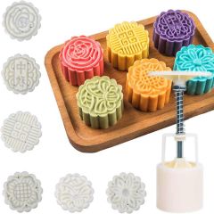 Wetop Moon Cake Mold Hand Press Cookie Stamps