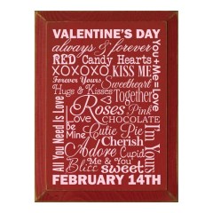 Winston Porter Valentine's Day Wordle Textual Art Plaque