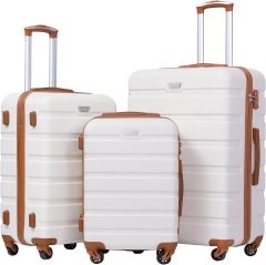 Coolife 3-Piece Spinner Luggage Set