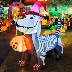 GOOSH Skeleton Puppy Inflatable Yard Decoration