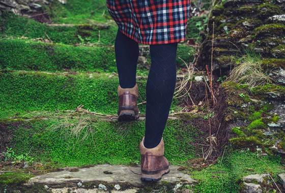 Trendy flannels and leggings that look great together