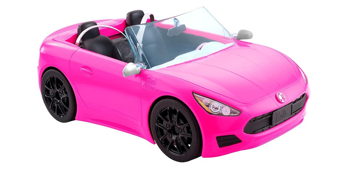 Barbie Dreamland Convertible Pink Car with Fun Details