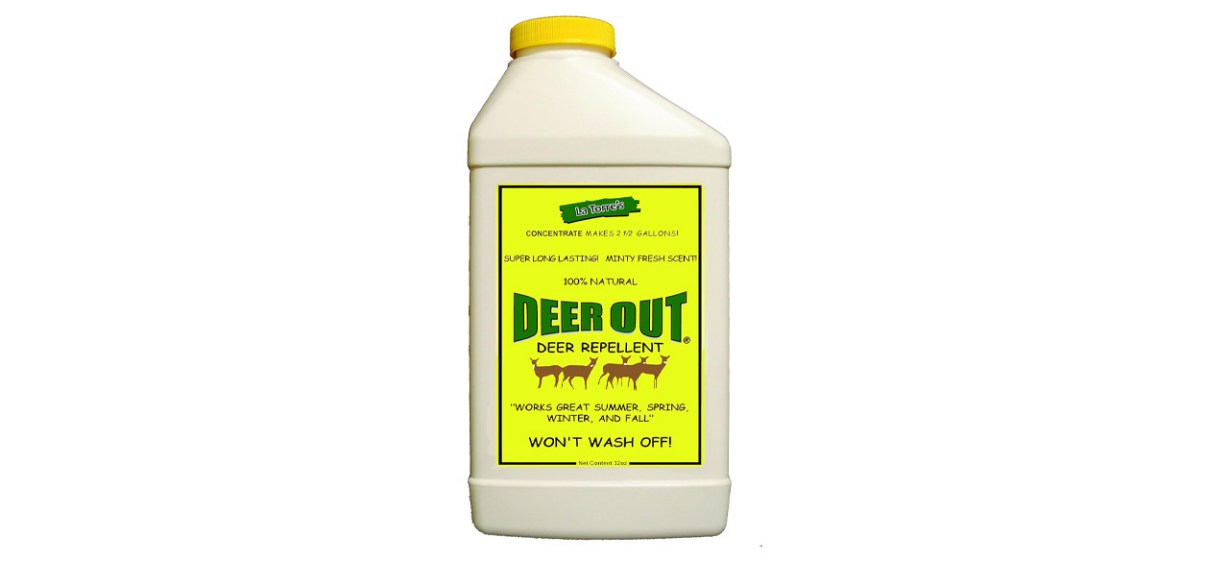 Deer Out Deer Repellent Concentrate on white background