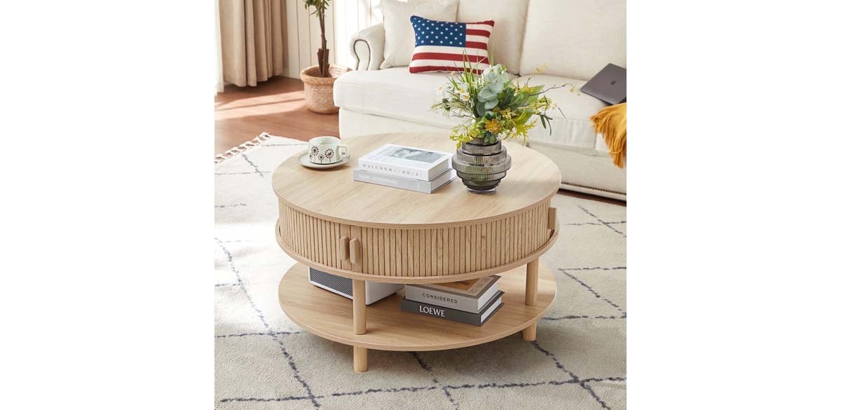 Wirrytor Storage Round Coffee Table