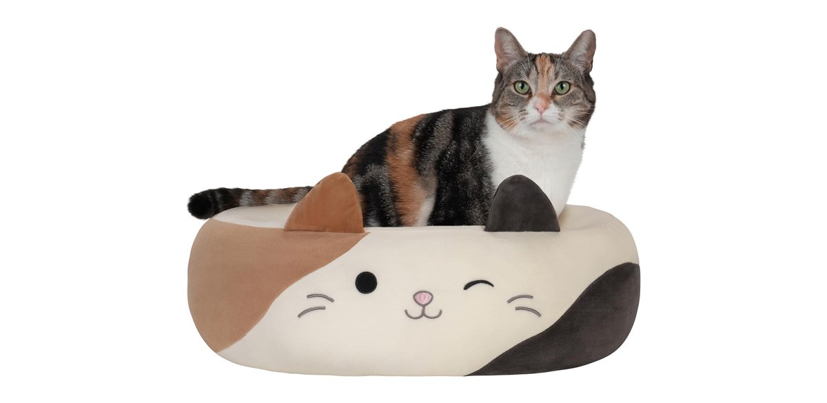 Squishmallows Original 24-Inch Cam The Calico Cat Pet Bed