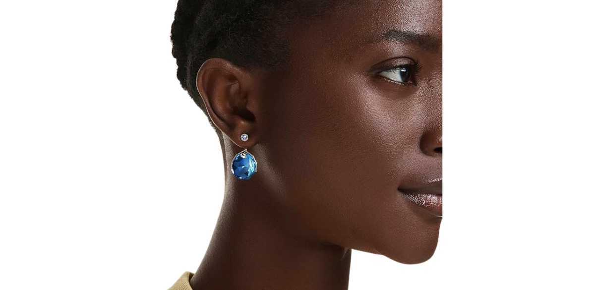 Swarovski Gema earring jackets, Blue
