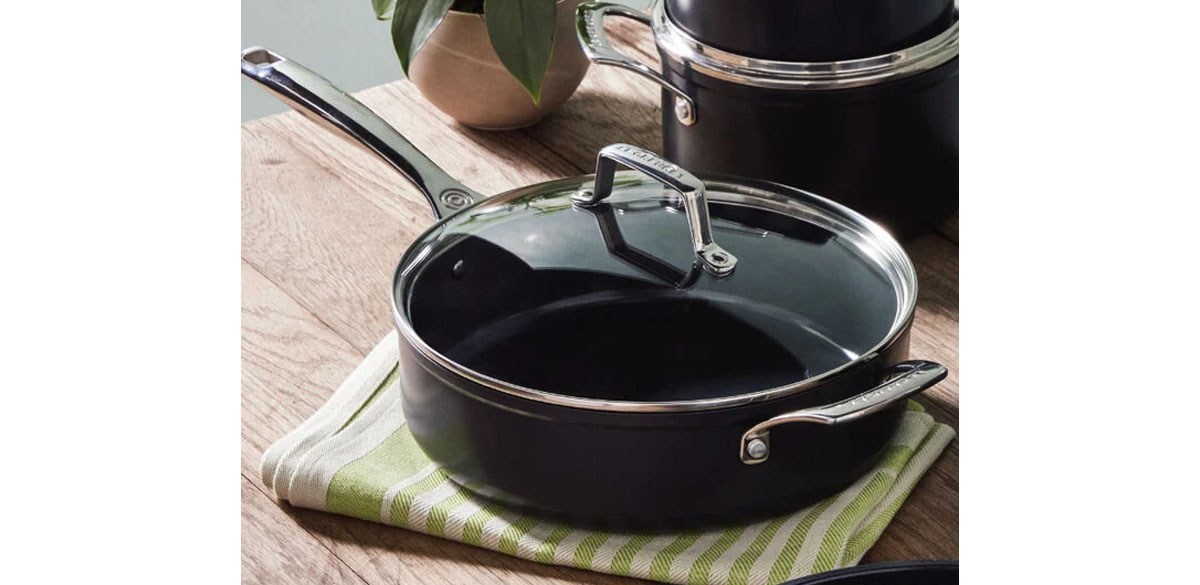 Essential Non-stick Ceramic Sauté Pan with Glass Lid