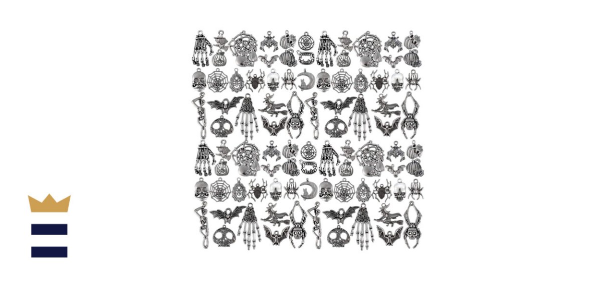80 Pieces Halloween Charms Pendants Antique Silver Pendants Halloween Jewelry