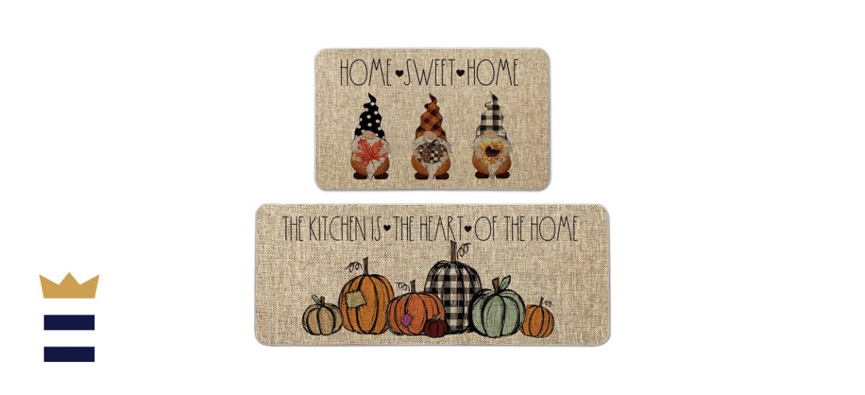 Artoid Mode Home Sweet Home Gnome Pumpkin Decorative Kitchen Mats