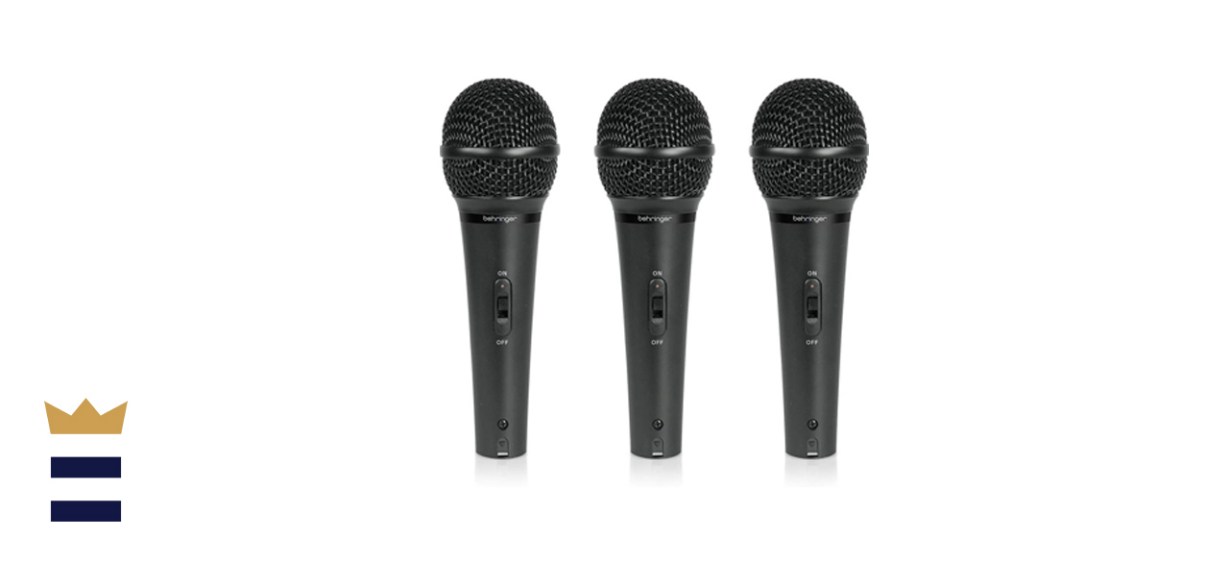 Behringer Ultravoice XM1800S Dynamic Cardioid Vocal and Instrument Microphones, Set of 3