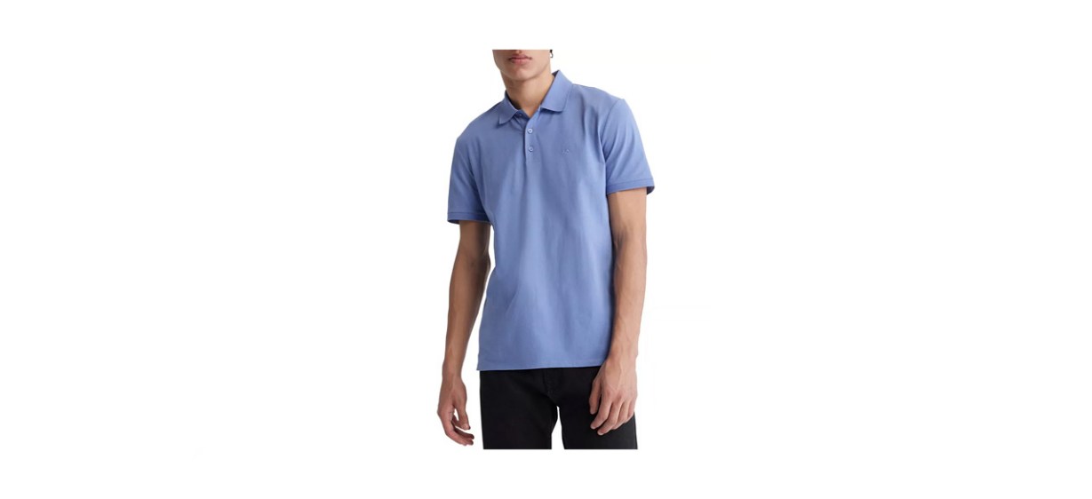 best Calvin Klein Men's Smooth Cotton Monogram Logo Polo Shirt
