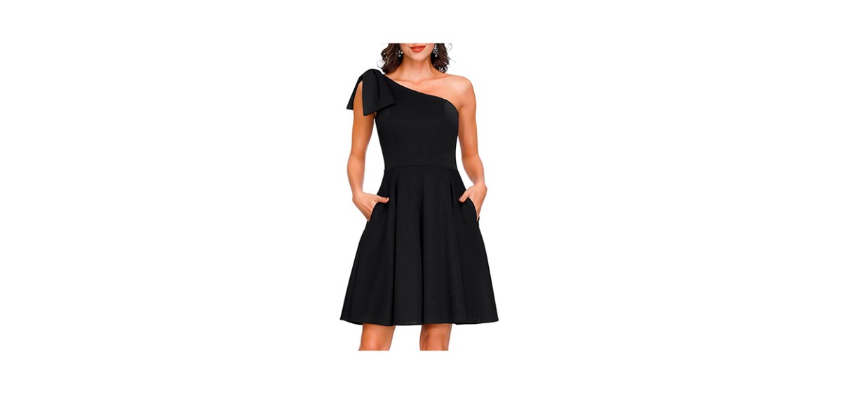 Best Jasambac One-Shoulder Dress With Pockets