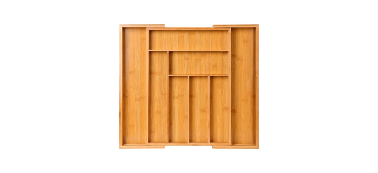 Best Pipishell Bamboo Expandable Drawer Organizer