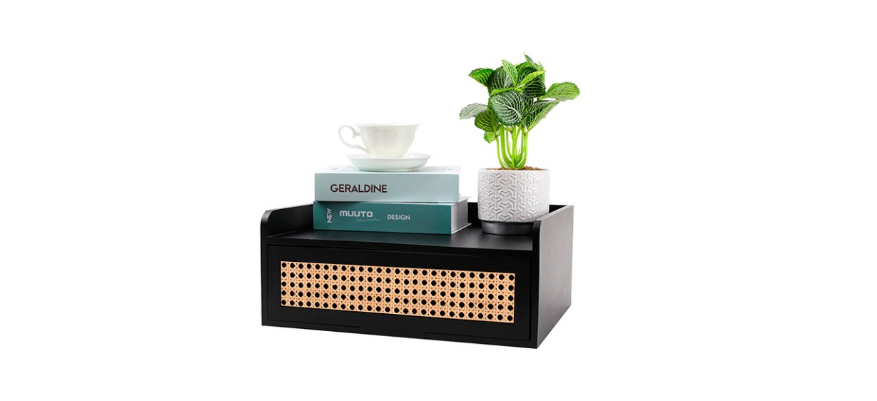 Best Zybt Small Rattan Nightstand