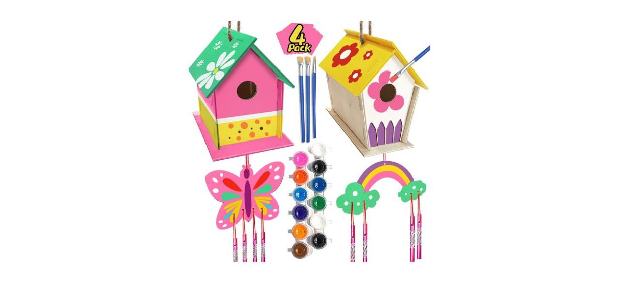 KidSquare Bird Feeders for Kids Arts and Crafts Kit DIY Kids