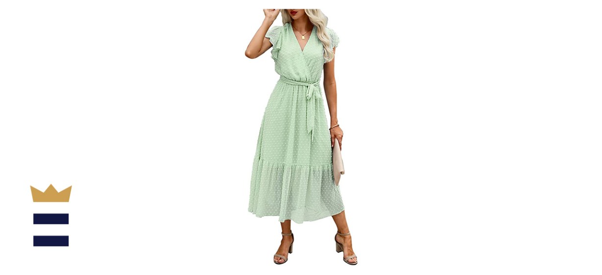 BTFBM Women Summer Bohemian Floral Casual Wrap Dress