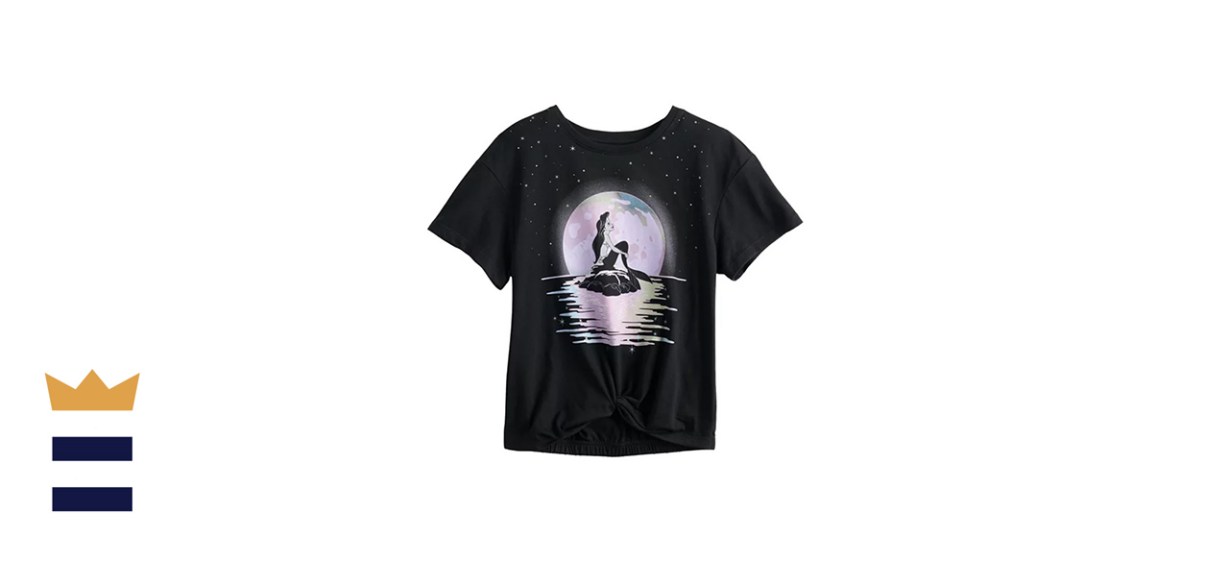 Disney’s Ariel “The Little Mermaid” Neon Stars Twisted Hem T