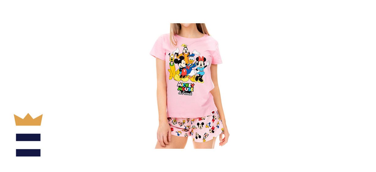 Disney Womens Mickey Mouse Minnie Mouse and Friends Pajamas