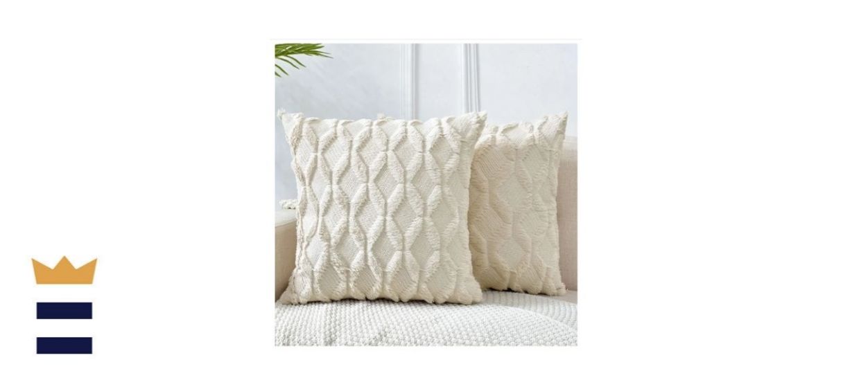 Dunecrest Square Throw Pillow Set with Two Covers and Inserts