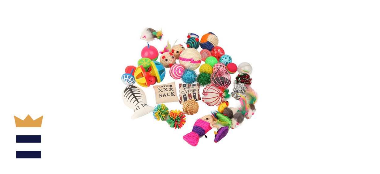 Fashion's Talk Cat Toys Variety Pack for Kitty, 20 Pieces