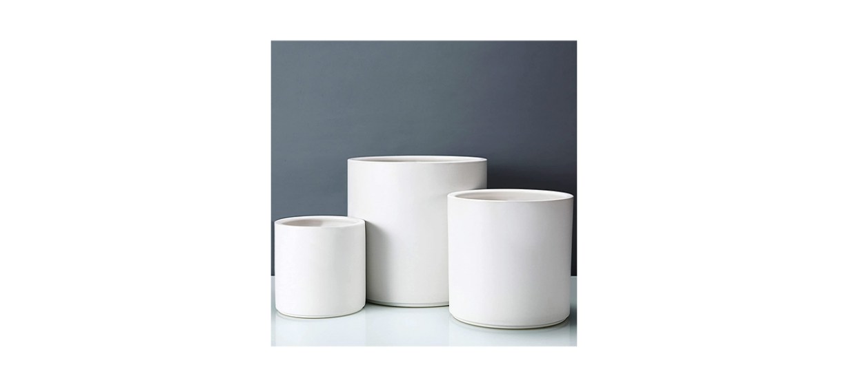 Fopamtri Plant Pot Set in Matte White