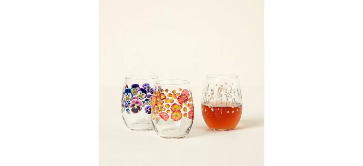 Birth month flower glass