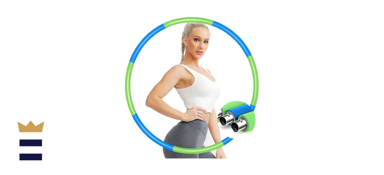 IENIN Weighted Exercise Hoop - Detachable and Weight Adjustable Design