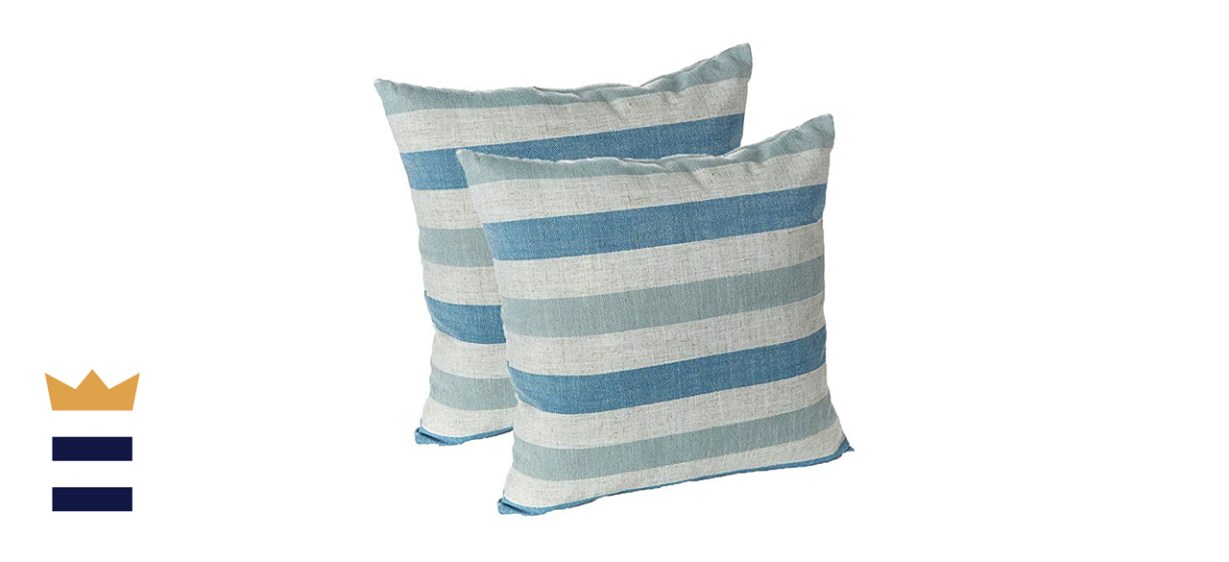 Klear Vu Liza Coastal Linen Decorative Throw Pillow Set of 2