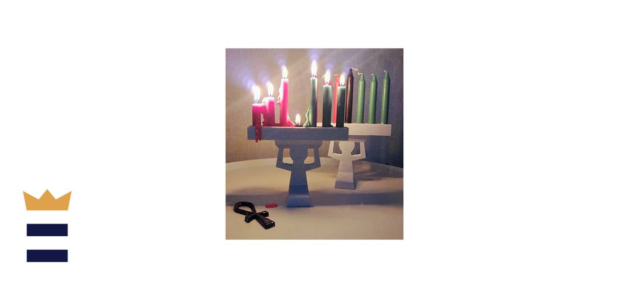 Kwanzaa Candles with Holder