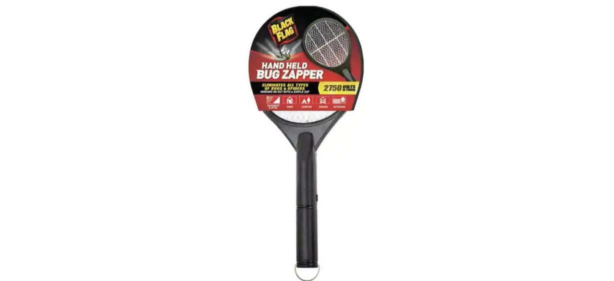 Black + Decker Electric Fly Swatter, Large Handheld Indoor & Outdoor  Mosquito & Bug Zapper with Battery-Powered Mesh Grid & Heavy-Duty Tennis  Racket Design