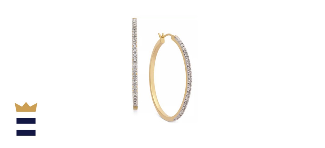 Macy’s Diamond Hoop Earrings (1/4 ct.) 
