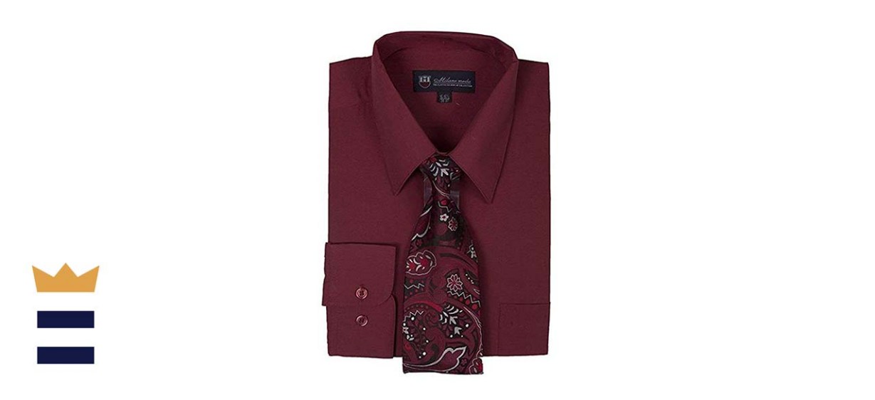 Milano Moda Long Sleeve Dress Shirt Bundle