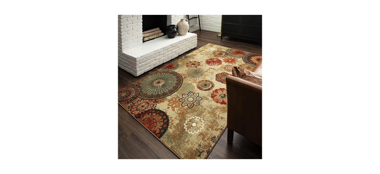 Mohawk Home Alexa Floral Ornamental Medallion Area Rug