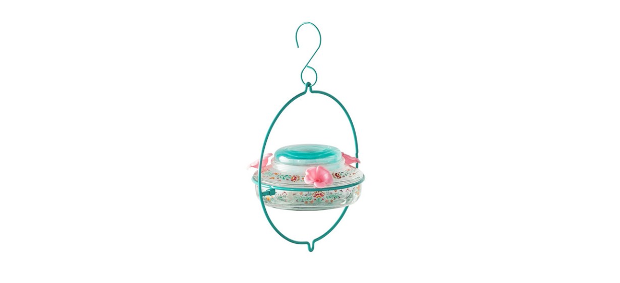 Best The Pioneer Woman Folk Geo Decorative Glass Top-Fill Hummingbird Feeder Best The Pioneer Woman Folk Geo Decorative Glass Top-Fill Hummingbird Feeder