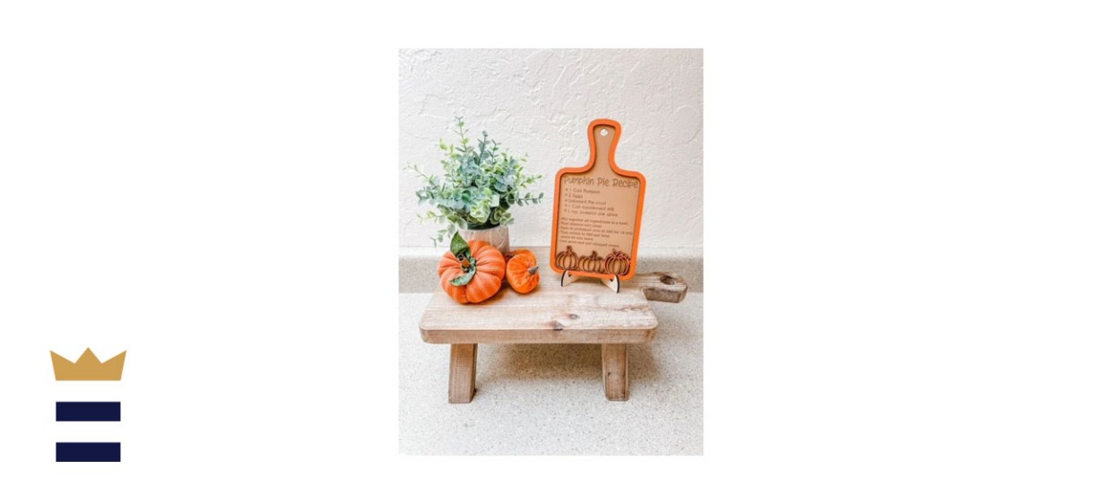 Pumpkin Pie Recipe 3d Sign 