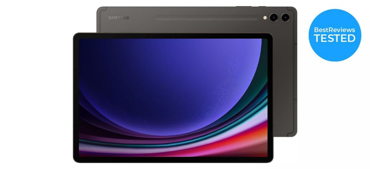 Samsung Galaxy Tab S9 on white background