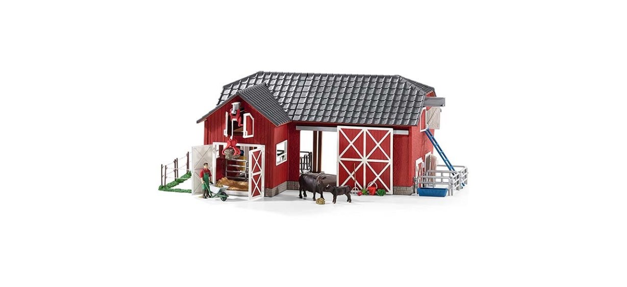 Schleich Farm World Large Toy Barn with Farm Accessories