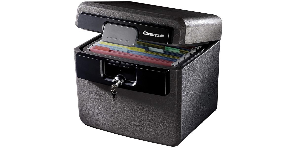  SentrySafe Black Fireproof and Waterproof Safe